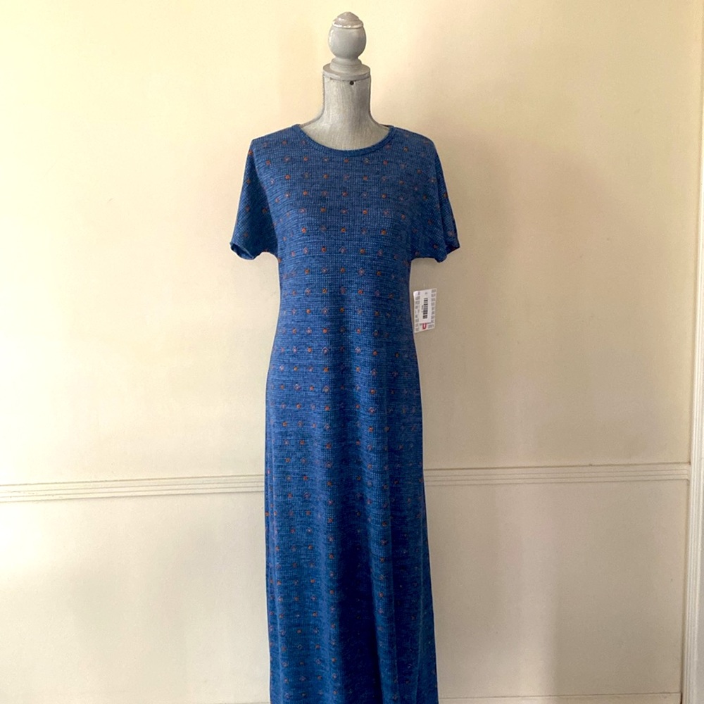 LuLaRoe 💙“MARIA”🧡 MAXI DRESS SIZE SMALL 🌟NWT🌟